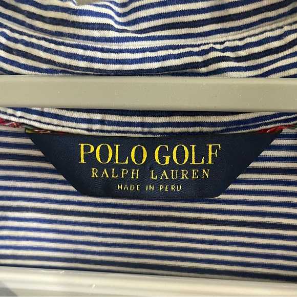 Polo Golf Ralph Lauren Men’s Large Blue Striped Polo - Picture 3 of 7